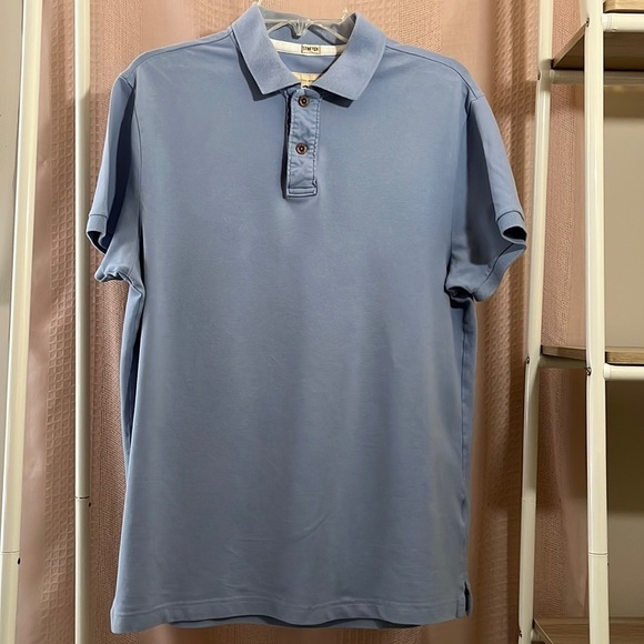 Hollister Stretch Blue Short Sleeve Polo Shirt Men’s Size M Preppy Y2K Casual - Picture 1 of 6